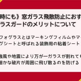 フォグラス 飛散防止